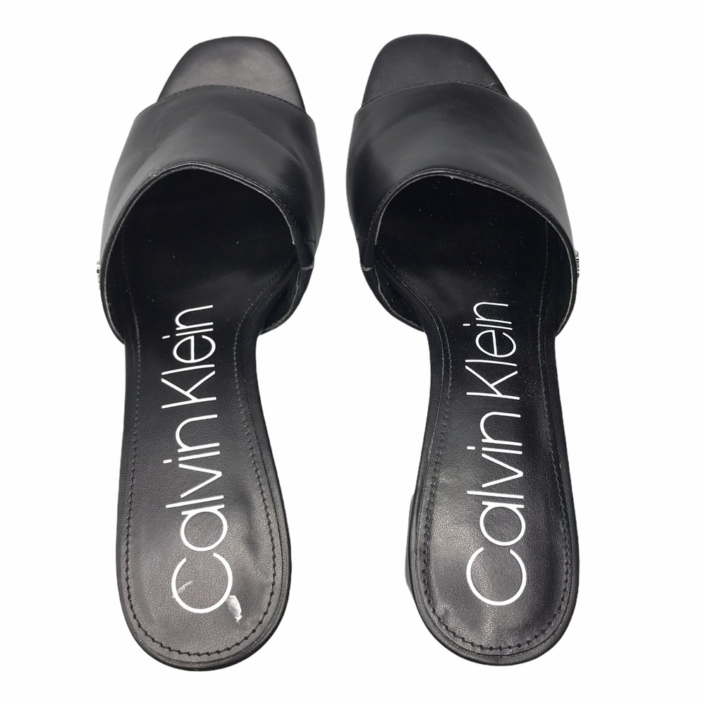 Calvin Klein Womens Black Solid Leather Heeled 10 - image 4